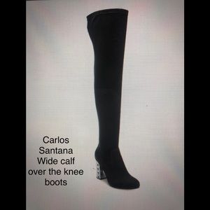 Carlos Santana Wide Calf Knee Boots